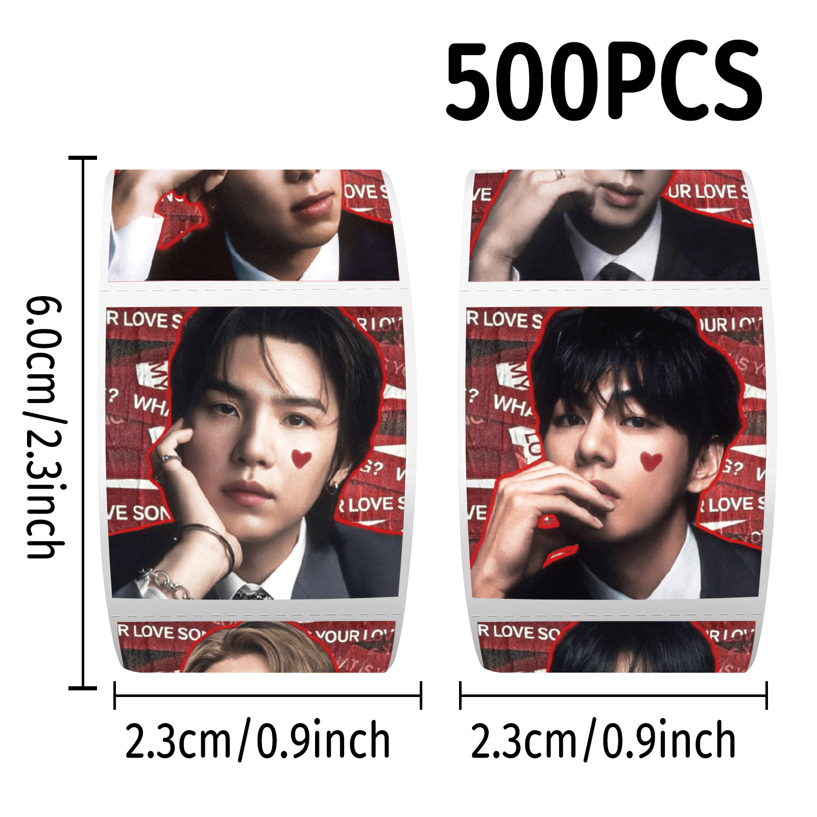 Case Fan - Naklejki K-pop BTS 500 szt. DIY